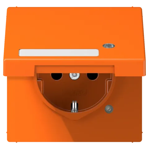 Tomada SCHUKO® com Tampa Basculante Laranja LS JUNG LS1520NAKLKOO