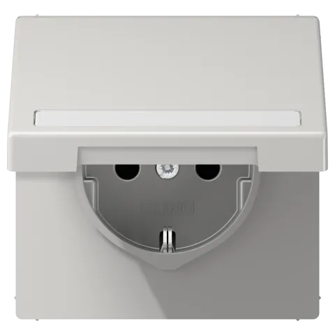 Tomada SCHUKO® com Tampa Basculante Cinzento Claro LS1520BFNAKLLG JUNG LS1520BFNAKLLG