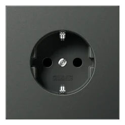 Tomada SCHUKO® Safety Plus Alumínio Lacado Antracite LS JUNG AL1520KIAN