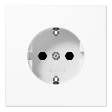 Tomada SCHUKO® Safety Plus Antimicrobiano Duroplástico Branco LS JUNG SPLS1520KIWW