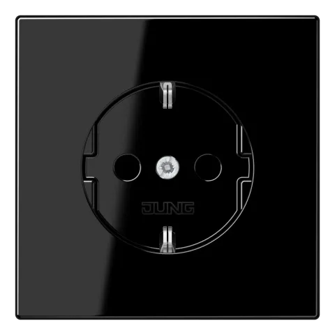 Tomada SCHUKO® Safety Plus Duroplástico Preto LS JUNG LS1521KISW