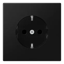 Tomada SCHUKO® Safety Plus Duroplástico Preto Mate LS1520KISWM JUNG LS1520KISWM