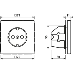 Tomada SCHUKO® Safety Plus latão antik LS JUNG ME1520KIAT
