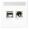 Tomada Smart TV com Campo de Inscrição Branco LS JUNG MMDLS4521WW