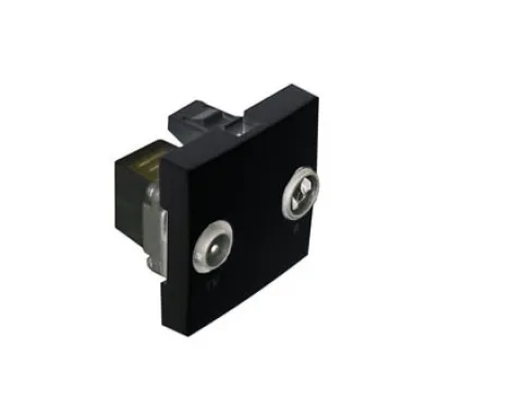 Tomada TV-Rádio, 2 módulos, estrela, 45533 SPM- Preto Mate - Quadro 45 - Efapel