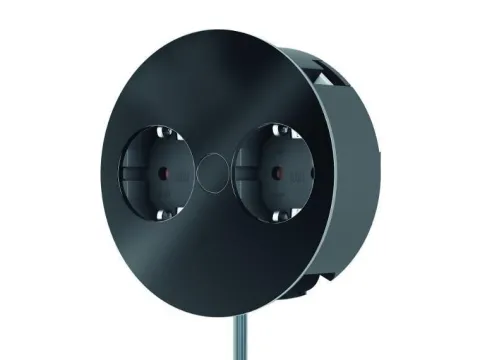 Tomada Twist 2 X Schuko em Preto - BACHMANN