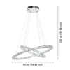TONERIA Candeeiro de Teto LED com Cristais e Aço Inoxidável EGLO 93946