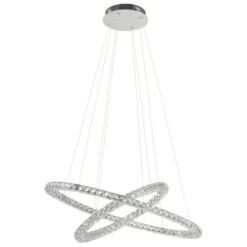 TONERIA Candeeiro de Teto LED com Cristais e Aço Inoxidável EGLO 93946