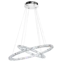 TONERIA Candeeiro de Teto LED com Cristais e Aço Inoxidável EGLO 93946