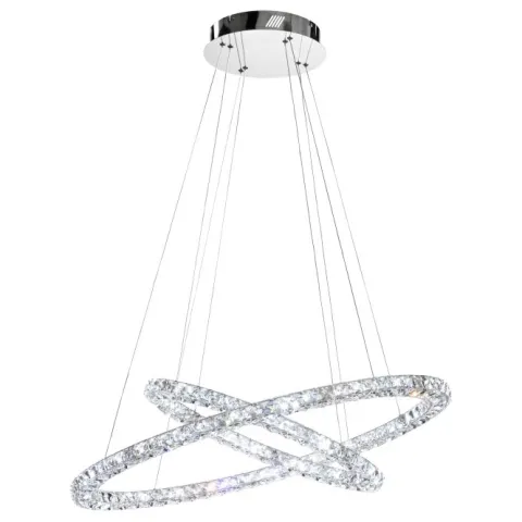 TONERIA Candeeiro de Teto LED com Cristais e Aço Inoxidável EGLO 93946