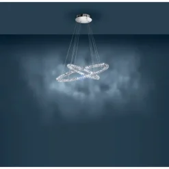 TONERIA Candeeiro de Teto LED com Cristais e Aço Inoxidável EGLO 93946