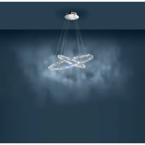 TONERIA Candeeiro de Teto LED com Cristais e Aço Inoxidável EGLO 93946