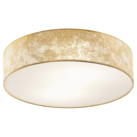 VISERBELLA Candeeiro de Teto Dourado EGLO – Plafon Têxtil 110cm 97641